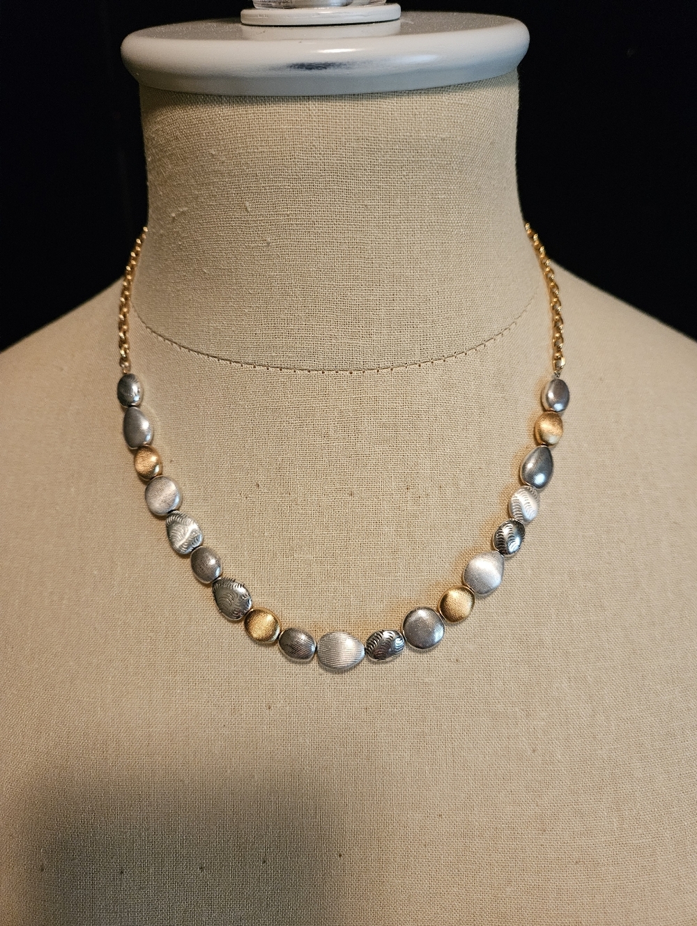 Brighton Two-Tone Gold and Silver Disc Necklace